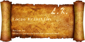 Laczo Krisztián névjegykártya